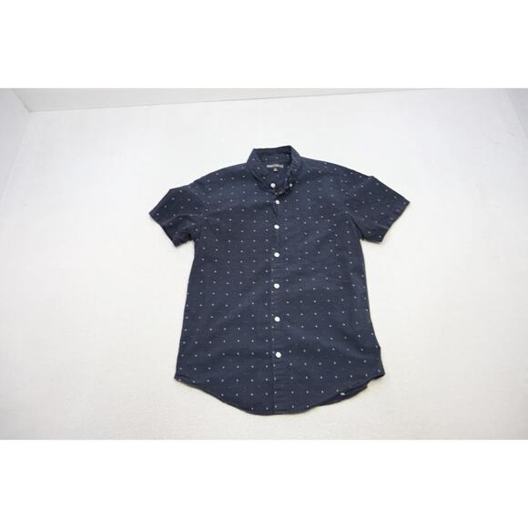 J Crew Mercantile Casual Dress Shirt Anchors Button Up Mens Size Medium - Picture 5 of 9
